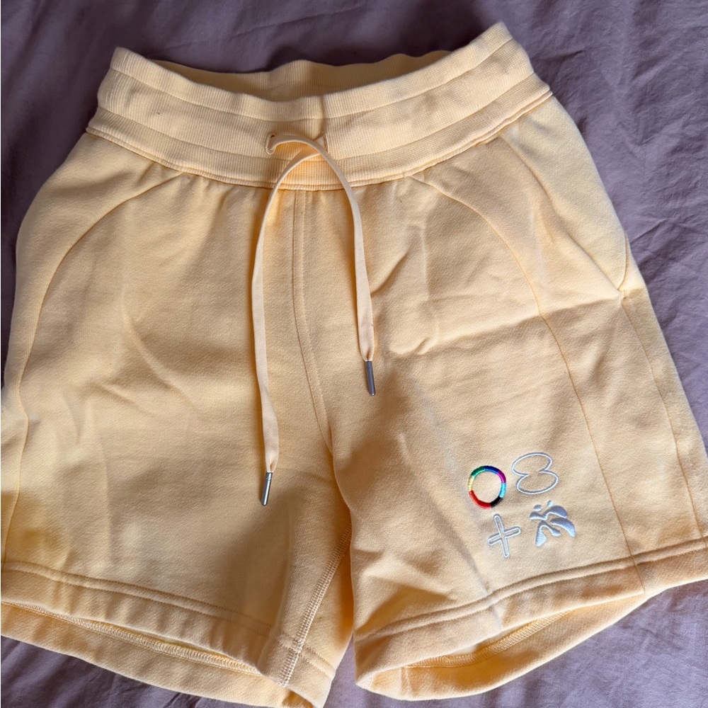 Lululemon Athletica Light Yellow Athletic Shorts